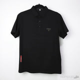 Prada Triangle Logo Black Polo Shirt - Photo 1