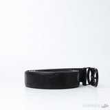 Ferragamo Ganici Printed Buckle Black Belt - Photo 3