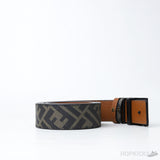 Fendi FF Print Brown-Black Belt - Photo 3