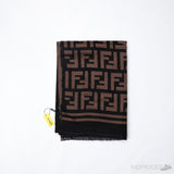 Fendi Scarf Silk and Wool Tan Brown - Photo 2