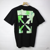 Off-White Fade Green Arrow Black T-Shirt - Photo 2