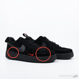 Air Force 1 Low Multi-Swoosh Black Orange (Dot Perfect) (Slight Stains) - Photo 3