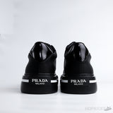 Prada Macro Re-Nylon And Brushed Leather Black Sneaker - Photo 8