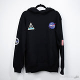 Bale*ciaga x Nasa Oversized Black Hoodie - Photo 1