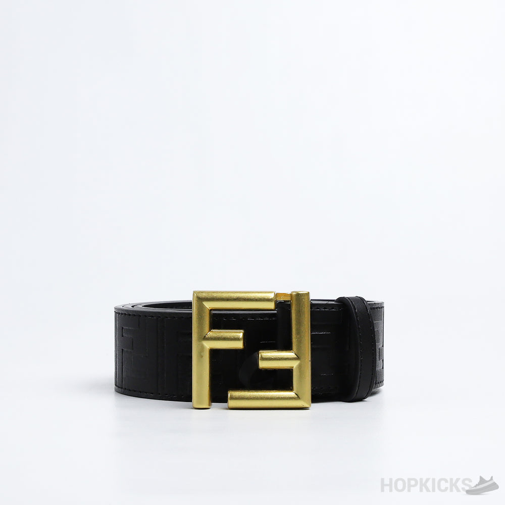 F*ndi Black FF Buckle Gold Belt