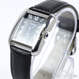 Timdors Classic Silver Rectangular Black Dial Dress Watch - Photo 3