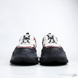 Bale*ciaga Faded Triple S Clear Sole Black White And Red - Photo 6