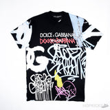 D&G Graffiti Print Cotton Black T-Shirt - Photo 1