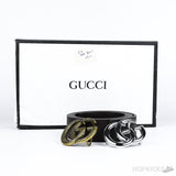 Gucci GG Golden Buckle Dark Brown Belt - Photo 3