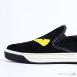 Fendi Monster Eyes Black Suede Sneakers - Photo 8