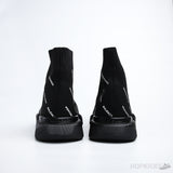 Bale*ciaga Speed Trainer 2.0 All Over Logo Black White (Premium Plus Batch) - Photo 8