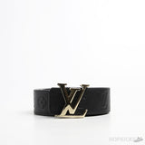 L*V Logo Initials Monogram Strap Black Belt - Photo 1