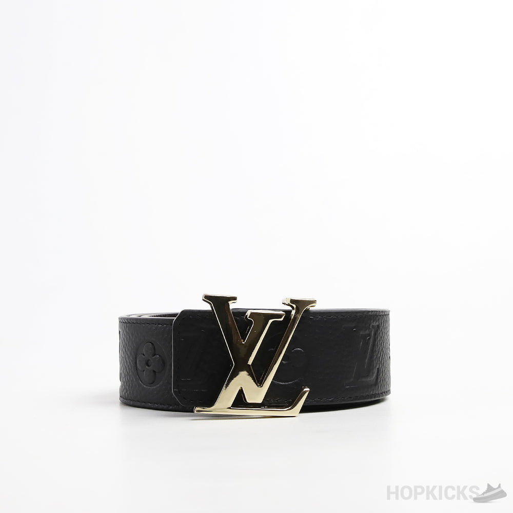 L*V Logo Initials Monogram Strap Black Belt