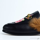 Gucci Princetown Floral furr Loafers - Photo 8