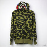 Bape Big ABC Camo Shark Full Zip Hoodie Green - Photo 1