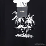 Palm Angels Logo Print Black T-Shirt - Photo 4