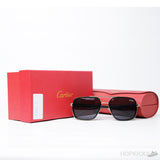 Cartier Men's Double-bar Metal Printed Frame Sunglasses - Photo 3