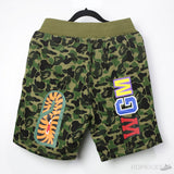 Bape Big ABC Camo Shark Sweat Shorts Green - Photo 2