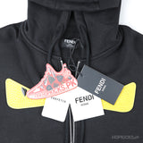 Fendi Bag Bugs Eyes Rubber Eyes Zipper Hoodie Black - Photo 3