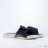 Air Jordan Hydro V Retro Obsidian Navy Blue White Slides - Photo 12