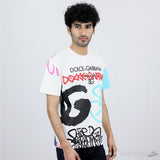 D&GG Spray-Paint Graffiti Print T-Shirt - Photo 7