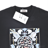Hermes Multiple Horses Printed Black T-Shirt (Imported Premium Finish) - Photo 4