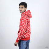 Louis Vuitton X Supreme Red Monogram Cotton Box Logo Hoodie (Economy Batch) - Photo 2