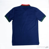 Gucci Web Collar Navy Polo Shirt - Photo 2
