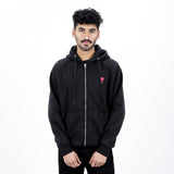 AMI Paris Chest Embroidered-Logo Hoodie - Photo 2