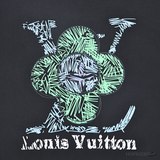 LV Flower Printed Black T-shirt (Imported Premium Finish) - Photo 7