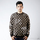 LV Monogram Embroidered Wool Crewneck (Dot Perfect) - Photo 1