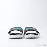 Adillete Boost Slide White Black Green (Premium) - Photo 6