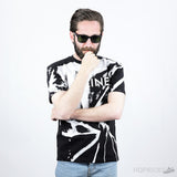 Celine Homme Tie-Dyed Logo Print T-Shirt - Photo 1