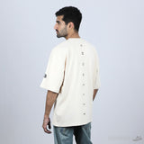Moncler Beige Black Logo T-Shirt - Photo 6