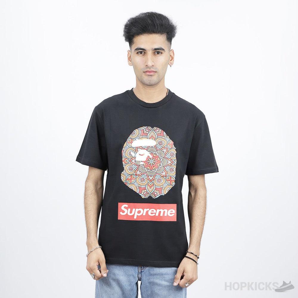 Supreme Art Work Black T-Shirt (Economy Batch)