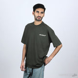 Off-White Olive Cotton Crew Neck T-Shirt (Economy Batch) - Photo 4