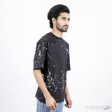 OFF-WHITE X Marais Splatter Print Black T-Shirt - Photo 4