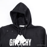 G*venchy Black Paris Logo Destroyed Hoodie - Photo 6