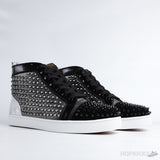 CL Louis Spikes High Sneakers White Black - Photo 9