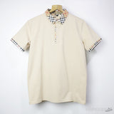 B*rberry Vintage Check Cotton Polo Shirt Beige - Photo 1
