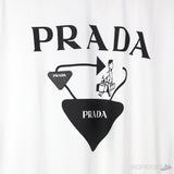 PRADA White Black Logo T-Shirt - Photo 5