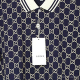 GG Stretch Cotton Polo Shirt Navy - Photo 2
