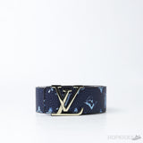 LV Monogram Blue Belt - Photo 1