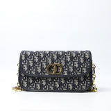 Small 30 Montaigne Avenue Bag Blue (Dot Perfect) - Photo 1