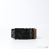 Fendi FF Print Brown-Black Belt - Photo 1