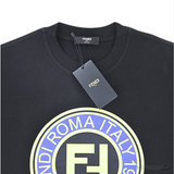 Fendi Roma Italy Printed Black T-Shirt (Imported Premium Finish) - Photo 4