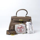 Hermès Kelly Sellier 20 Grey Epsom Gold Hardware (Dot Perfect) - Photo 4