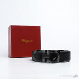 F*rragamo Gancini Buckle Black Belt - Photo 4