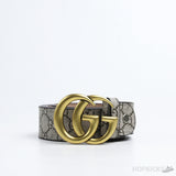 GG Pattern Gold Belt - Photo 1
