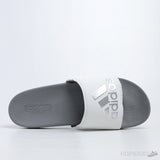 Adilette White Grey Slides - Photo 5